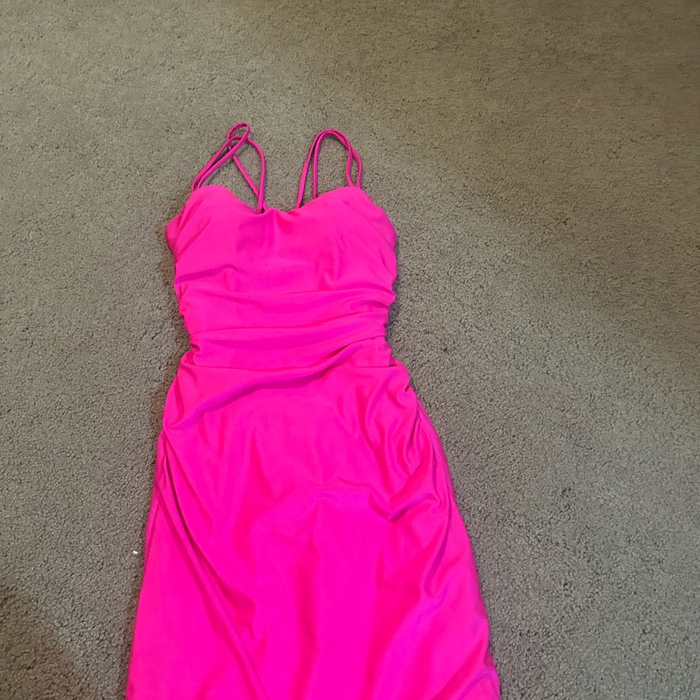 Vibrant Pink Mini Dress- Homecoming Dress